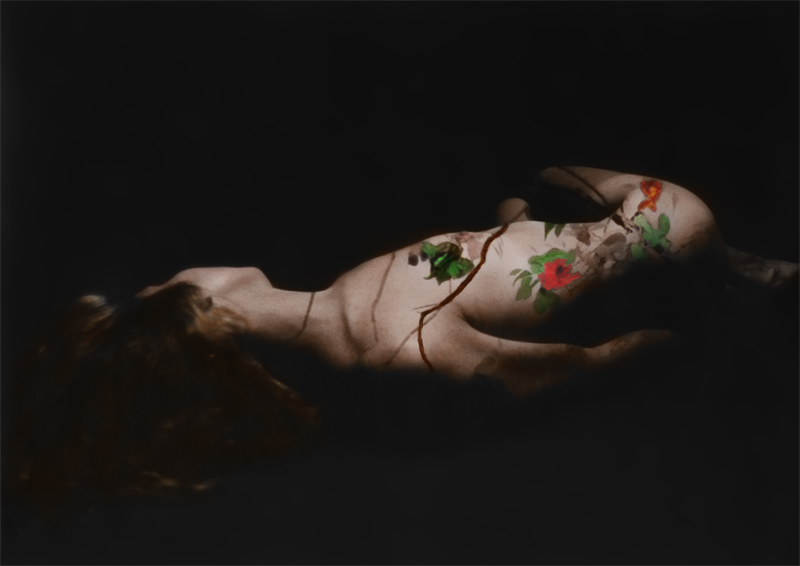 Floral Figure Reclining