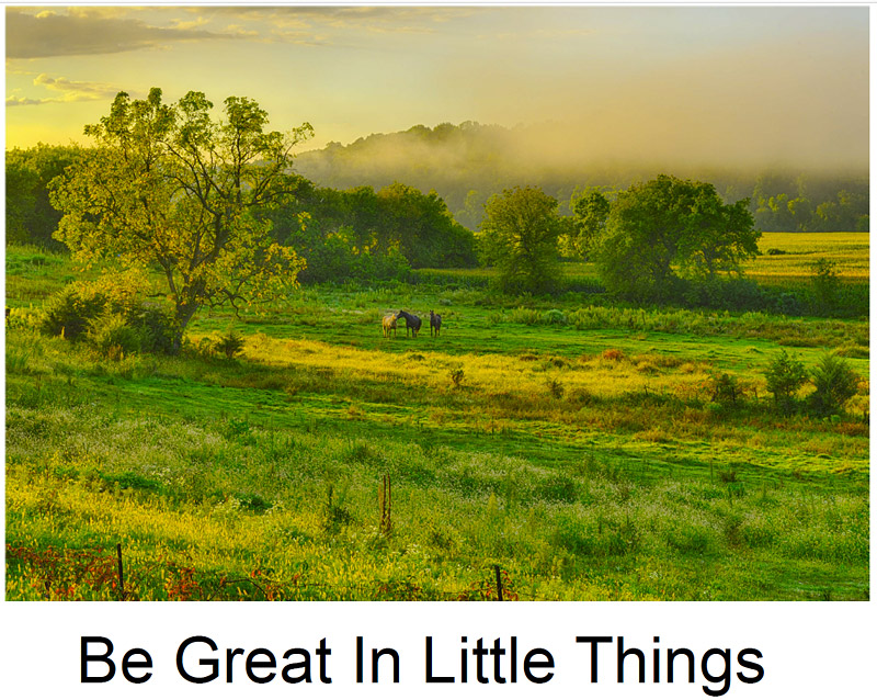 Be Great In Little Things