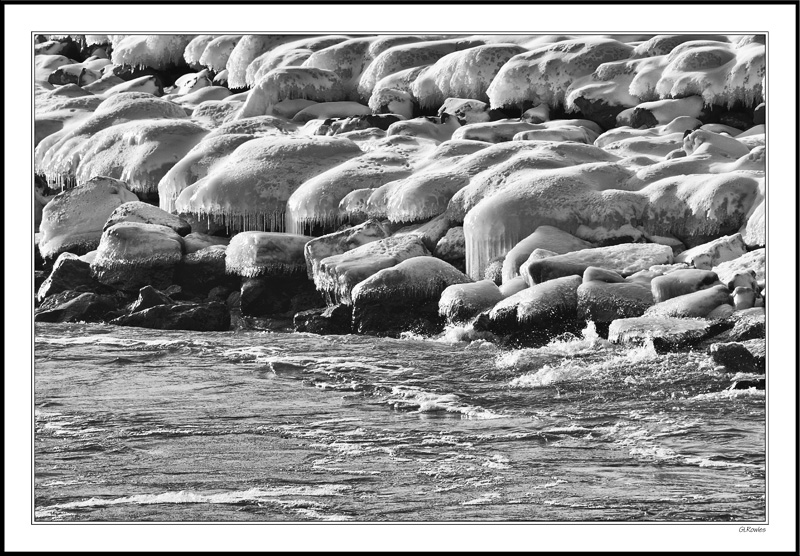 Ice Loaves On The Bank