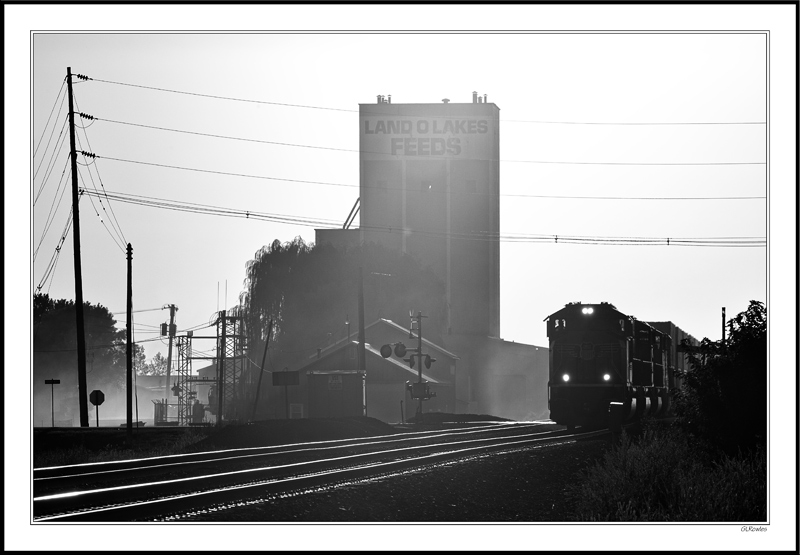 Shimmering Rails and Misty Sunrise II