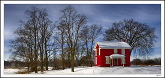 Sheltered Landmark In Brilliant Seasonal Color