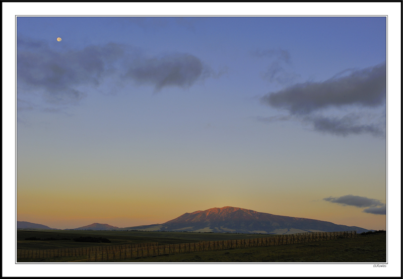 Moon Passage Elk Mountain Range Wyoming