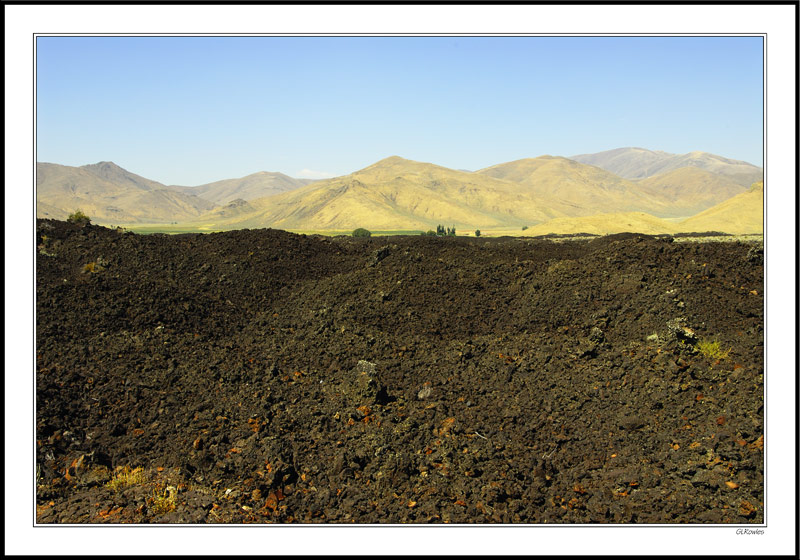 Craters Of The Moon Lava Rock Bordering the Pioneer Mtn Range, ID