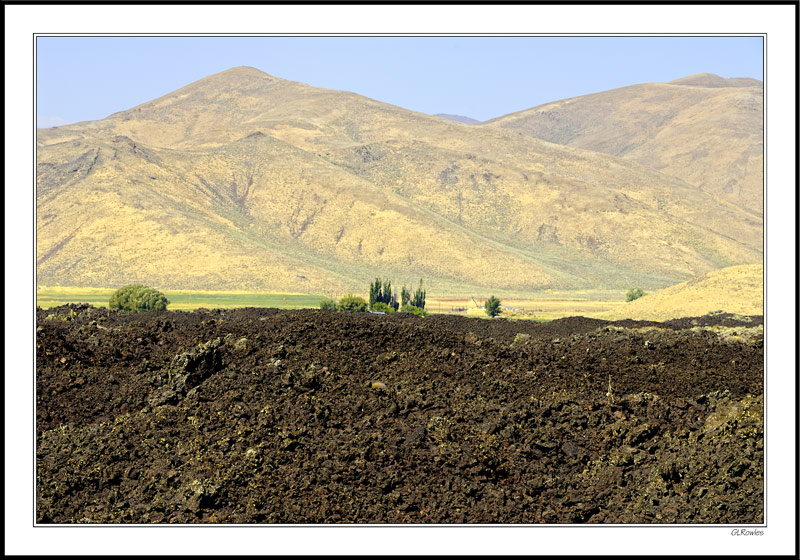 Craters Of The Moon Lava Rock Bordering the Pioneer Mtn Range, ID