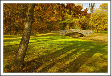 Shadows Fall On The Arched Bridge