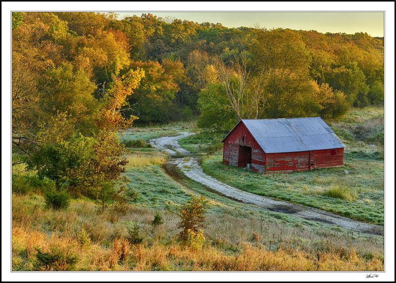 Rural Byway in Autumn Glow
