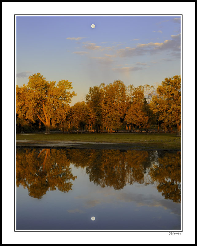 Hunter's Full Moon Reflected