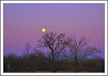 Alpenglow Moonset