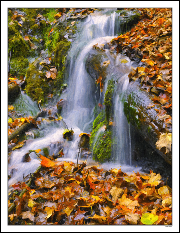 Fall Spring Water Cascade