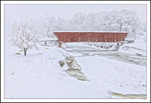 Hogback Bridge Defies The Blizzard