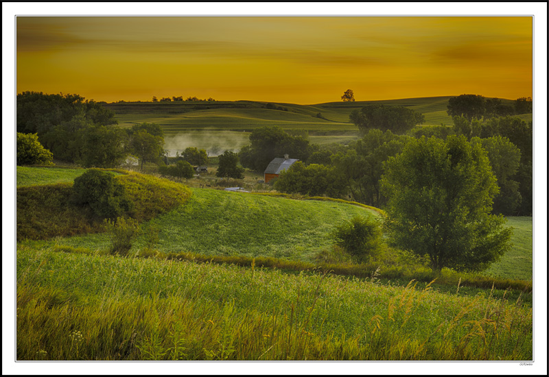 Rusty Sky Over Rising Mists II