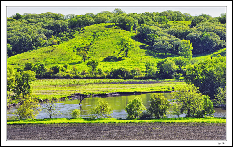 Wooded Hills Rise Above The Little Sioux River