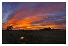 Sunset Inferno Overwhelms the Clouds