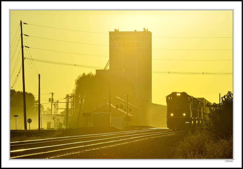 Shimmering Rails and Misty Sunrise II