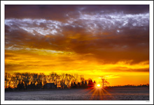 Warmth Saturated Winter's Land And Sky