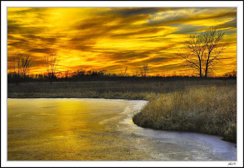 Prairie Pond Sunset