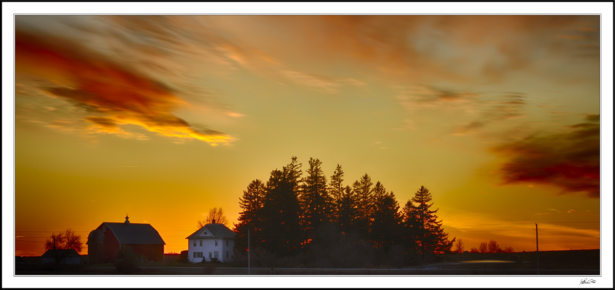 Christmas Eve Farmstead Sky Drama