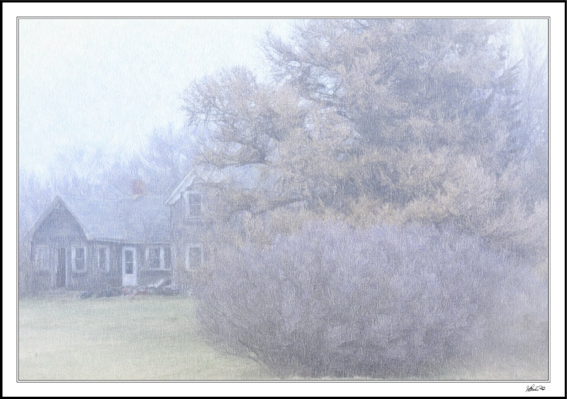 Forlorn Farmhouse Becomes A Fog-Shrouded Chalet