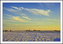 Snow Pillowed Fields Under Wispery Skies