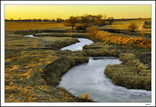 Frozen Meander Sunrise