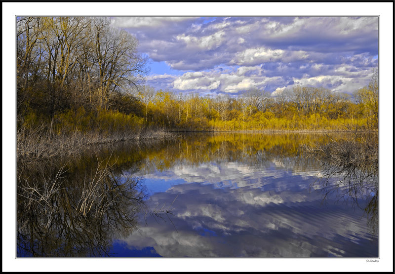 Turbulent Sky's Reflected in a Pre-Spring Pond