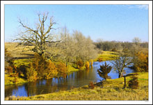 Lingering Autumn and Blue Sky Reflections