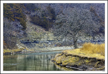 The Middle River Winds Through Sandstone And Farmland