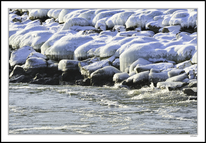 Ice Loaves On The Bank