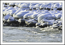 Ice Loaves On The Bank